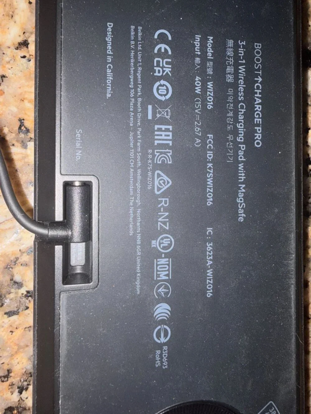 Belkin 3 in 1 wireless charger